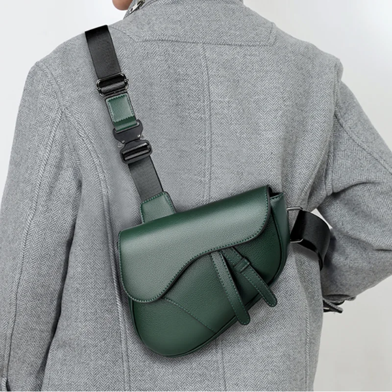 Simple Saddle Bag For Men Fashion Brand